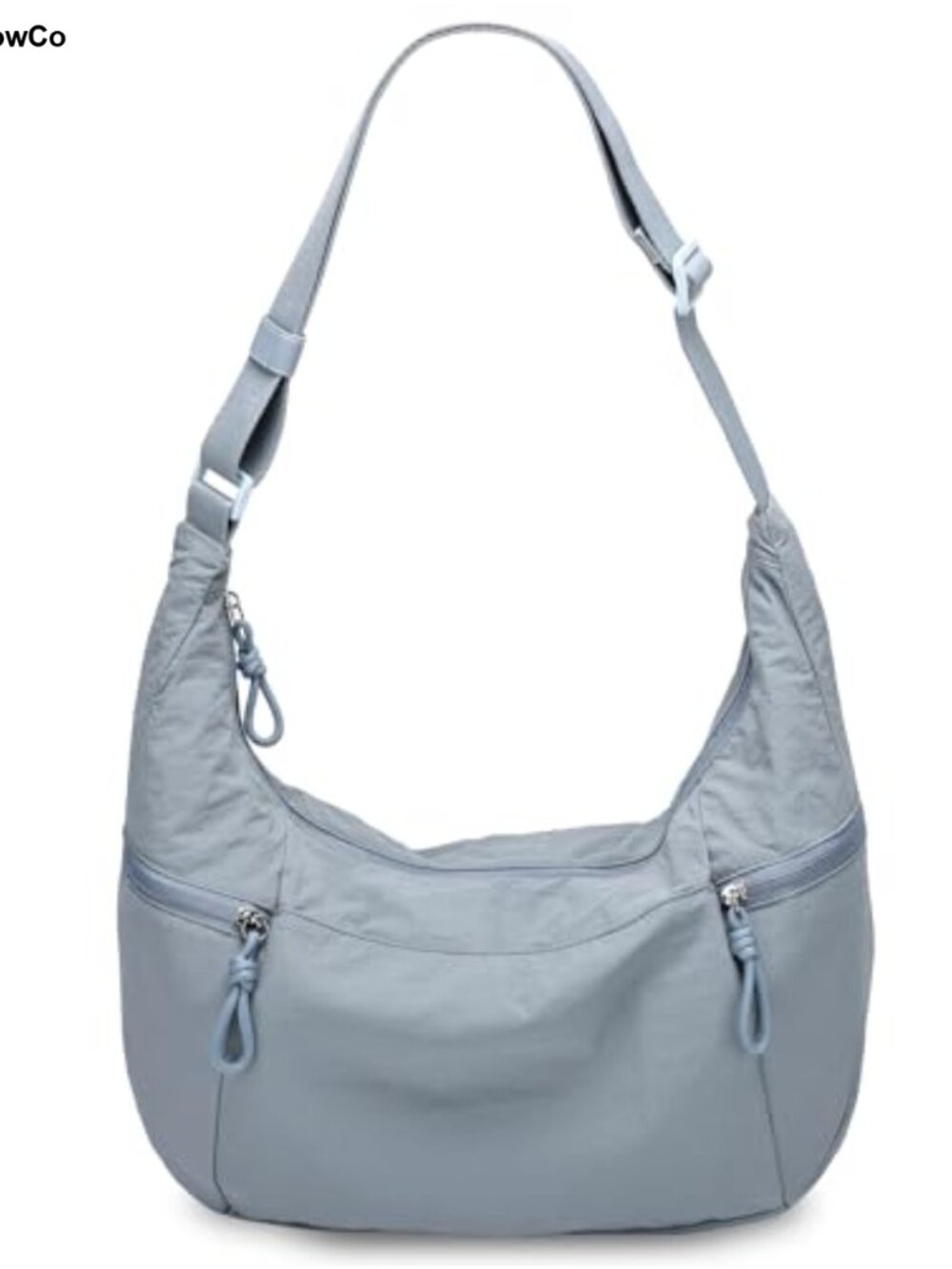 VASCHY Crescent Slouchy Hobo Crossbody Bag Nylon Waterproof Adjustable Strap 7